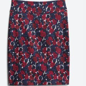 Stitch Fix Blue/red floral pencil skirt.